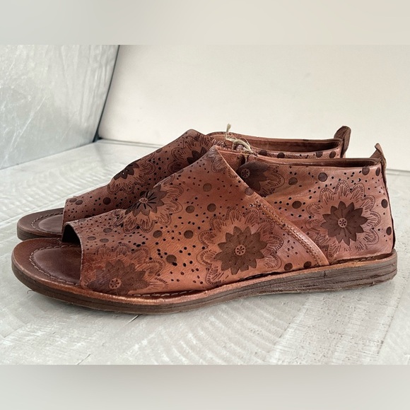A.S.98 Women's Boho Reiley Floral Whiskey Brown Leather Sandals EU 41 US 10 NWT - Picture 5 of 13
